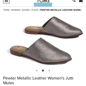 Toms Jutti Mule (Pewter Metallic Leather)